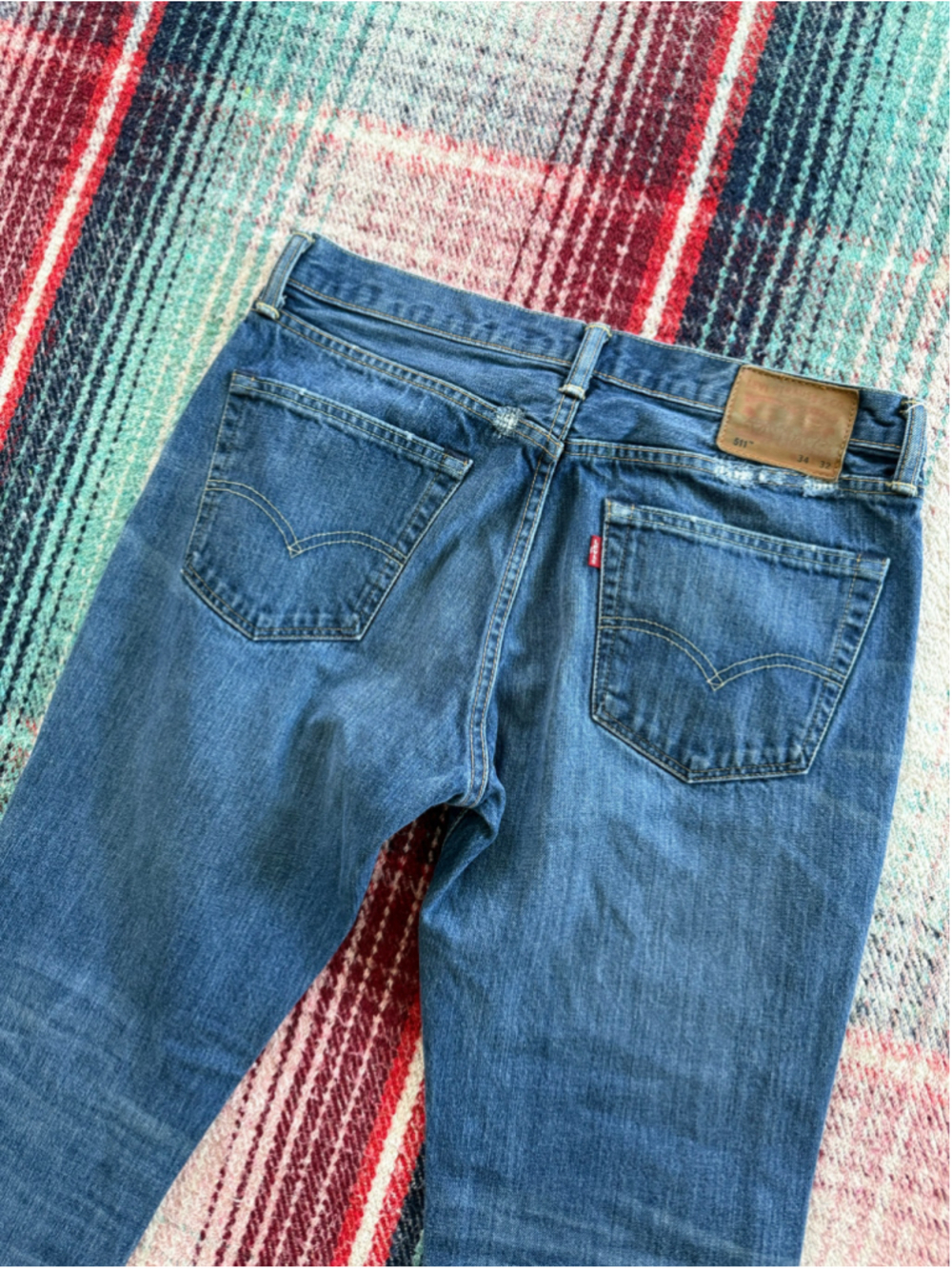 Levi’s 511 Patchwork Medium Wash Jeans 34x32(33x31)